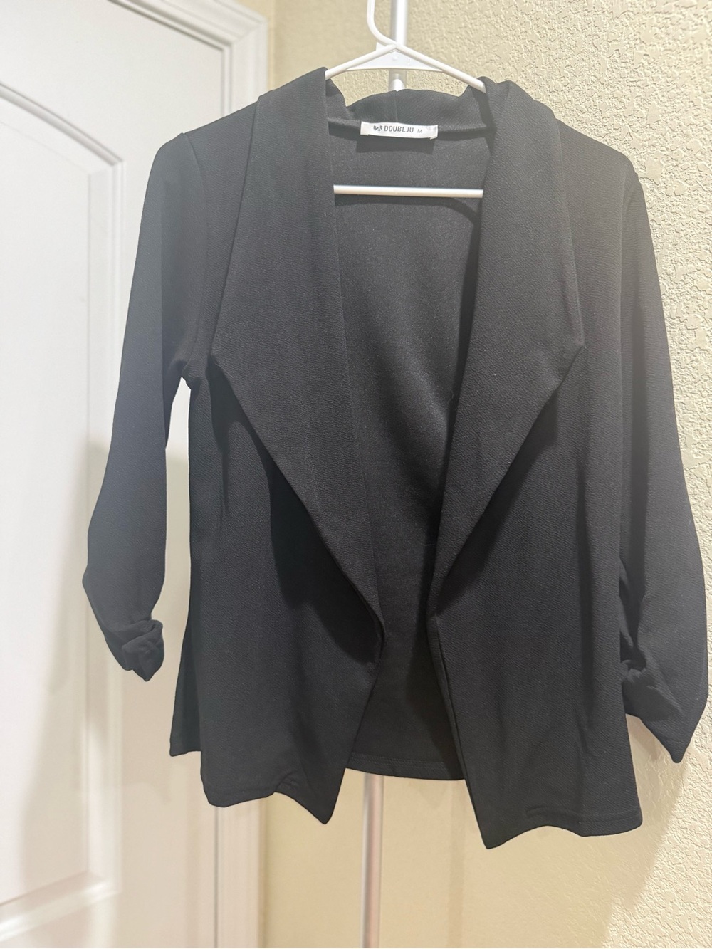 Maurices Black Open Drape Blazer